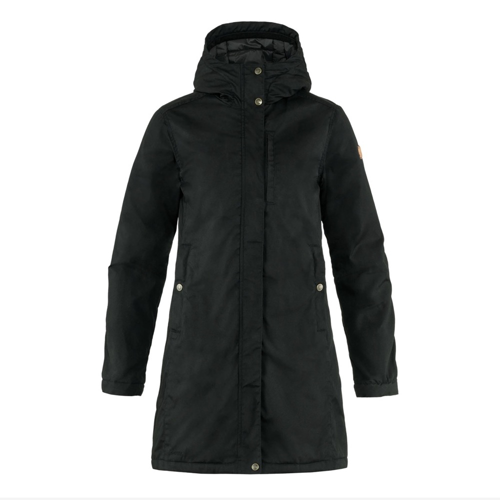 Fjall Raven Kiruna Padded Parka Black G-Loft Hood Longline Puffer Gorpcore-S